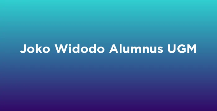 Featured image for Joko Widodo Alumnus UGM